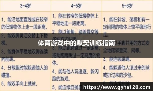 体育游戏中的默契训练指南